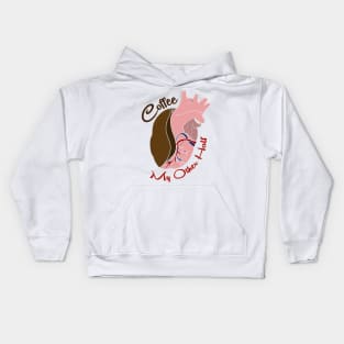 Coffee Heart | "Coffee, My Other Half" Kids Hoodie